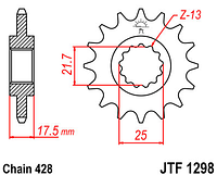 Звезда передняя JT JTF1298.17