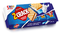 Крекер Roshen 2 CRACK з молочно-ванільною начинкою 235г