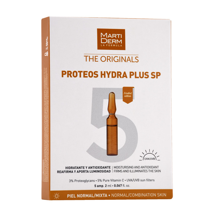 Мартідерм Сонцезахисні ампули для обличчя MartiDerm The Originals Proteos Hydra Plus SP 5 амп по 2 мл