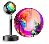Світлодіодна для підлоги лампа проектор LED Sunset (Сансет) з ефектом золотого заходу для Селфі USB, фото 4