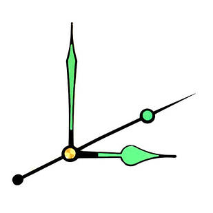 Стрілки годин , годинникового механізму комплект з 3 стрілок, люмінесцентні Без бренду