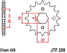 Зірка передня JT JTF259.14