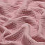Муслін однотонний двошаровий жатий, колір рожево-пудровий, ширина 135 см, фото 3