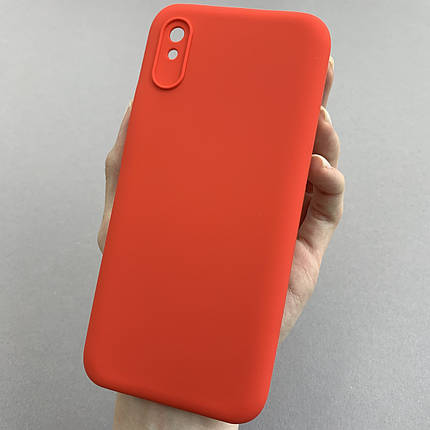 Чохол для Xiaomi Redmi 9A кейс з мікрофіброю софт тач покриттям на телефон сяомі редмі 9а червоний o9g, фото 1