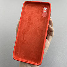 Чохол для Xiaomi Redmi 9A кейс з мікрофіброю софт тач покриттям на телефон сяомі редмі 9а червоний o9g, фото 3