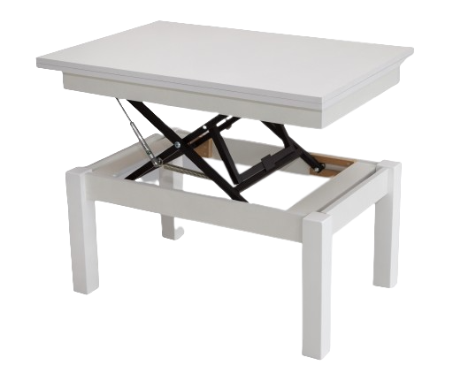 Білий розкладний стіл-трансформер Флай журнально обідній з ДСП і дерева для кухні та вітальні Мікс Меблі, фото 1