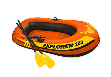 Надувний човен Intex 58331 Explorer 200 (185х94х41 см) весла 2шт., ручний насос 0.45 л, фото 1