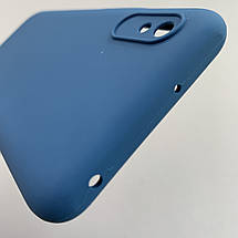 Чохол для Xiaomi Redmi 9A кейс з мікрофіброю софт тач покриттям на телефон сяомі редмі 9а темно-синій o9g, фото 6
