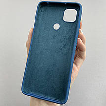 Чохол для Xiaomi Redmi 9С кейс із мікрофіброю софт тач покриттям на телефон сяомі редмі 9с темно-синій o9g, фото 3
