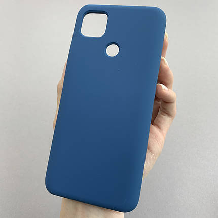 Чохол для Xiaomi Redmi 9С кейс із мікрофіброю софт тач покриттям на телефон сяомі редмі 9с темно-синій o9g, фото 1