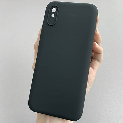 Чохол для Xiaomi Redmi 9A кейс із мікрофіброю софт тач покриттям на телефон сяомі редмі 9а чорний o9g, фото 1