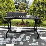 Мангал на 9 шампурів з боковим столиком та місцем під дрова, фото 6