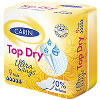 Гигиенические прокладки Carin Top Dry 0% perfume, 9 шт