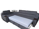 Диван кутовий Меркурій плюс (стандарт) 3 м рогожка сірий, фото 3