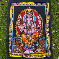 Панно на ткани Ганеша 40х50 см - панно индийских божеств