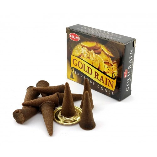 Аромапалички Hem Gold Rain Золотий Дощ конуси безосновні - фото 1 - id-p1868116153