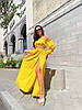 Літній жіночий костюм топ з відкритими плечима та спідниця максі з глибоким розрізом софт Kan1654, фото 9