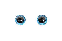 Глаза с заглушками и радужной оболочкой, 18 мм, синие, пара