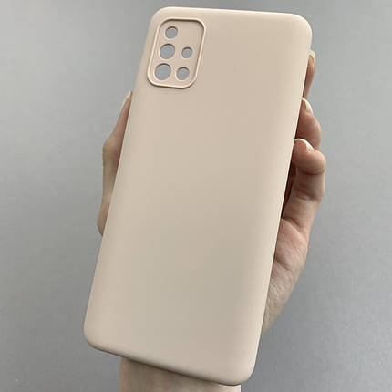 Чохол для Samsung Galaxy А51 кейс із мікрофіброю софт тач покриттям на телефон самсунг а51 пудровий o9g, фото 1