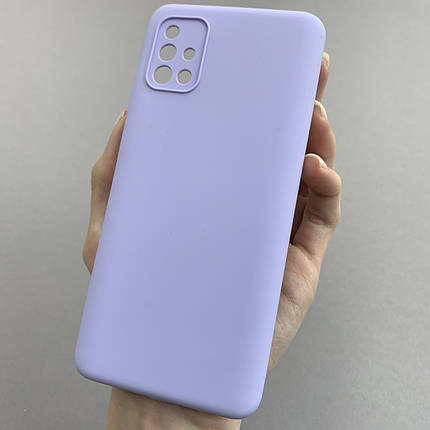 Чохол для Samsung Galaxy А51 кейс із мікрофіброю софт тач покриттям на телефон самсунг а51 бузковий o9g, фото 1