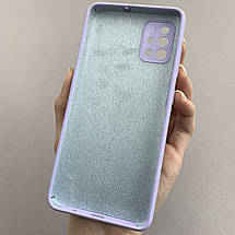 Чохол для Samsung Galaxy А51 кейс із мікрофіброю софт тач покриттям на телефон самсунг а51 бузковий o9g, фото 2