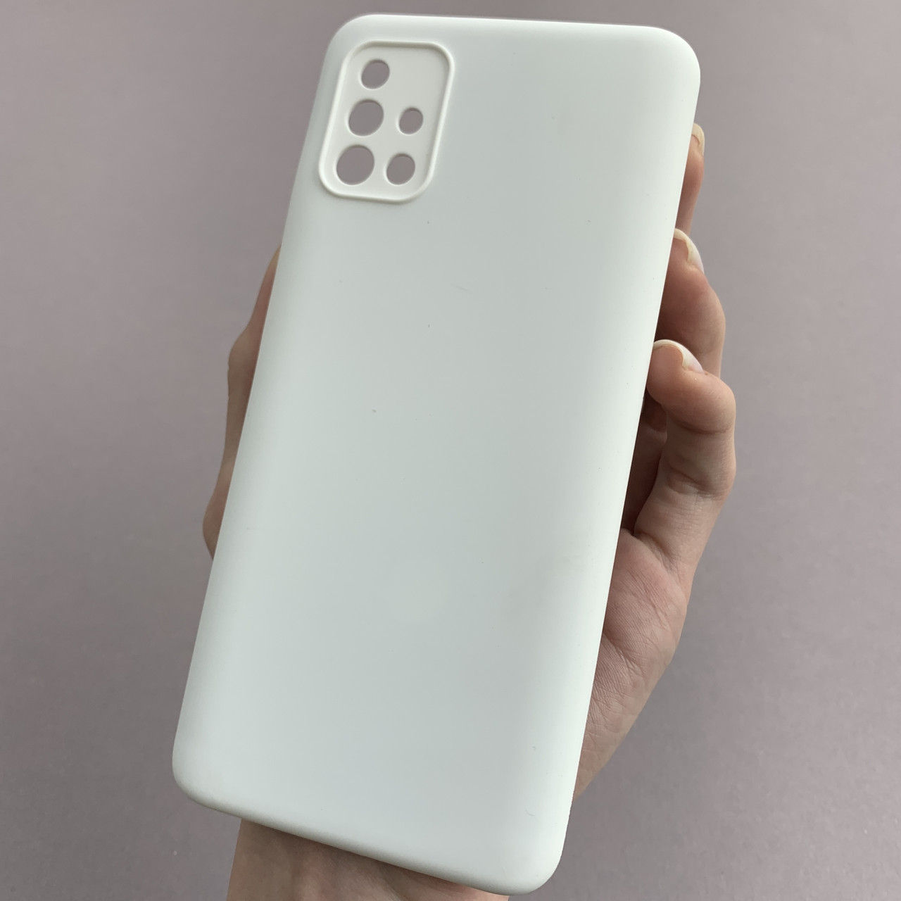 Чохол для Samsung Galaxy А51 кейс з мікрофіброю софт тач покриттям на телефон самсунг а51 білий o9g
