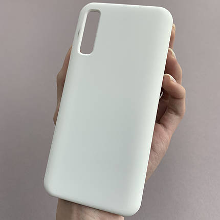 Чохол для Samsung Galaxy A50s преміум чохол з мікрофіброю на телефон самсунг а50с білий hqs, фото 1