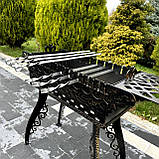 Мангал на 10 шампурів "Еліт" та боковою поличкою, фото 3