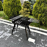 Мангал на 10 шампурів "Еліт" та боковою поличкою, фото 2