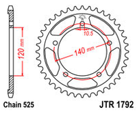 Звезда задняя JT JTR1792.47