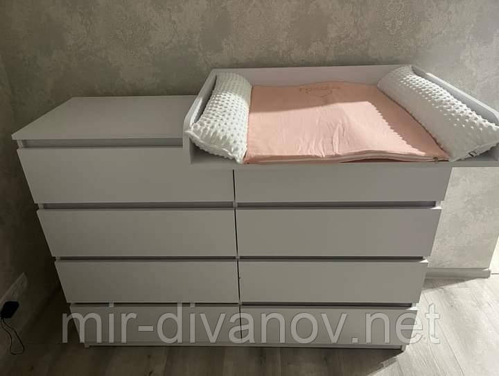 Сповивальний комод 8 Ящиків німфея з накладним пеленатором