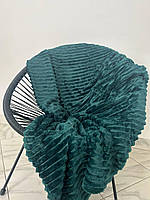 Плед "Шарпей" Полоска Зеленый Полуторный размер 150х200