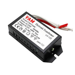 Трансформатор електронний 220В-12В 160Вт для галогенних ламп YMET160C