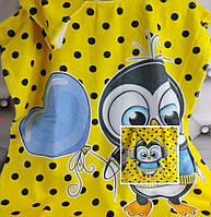 Дитячий пляжний пончо 60×120 рушник з капюшоном бавовняне яскраве Туреччина