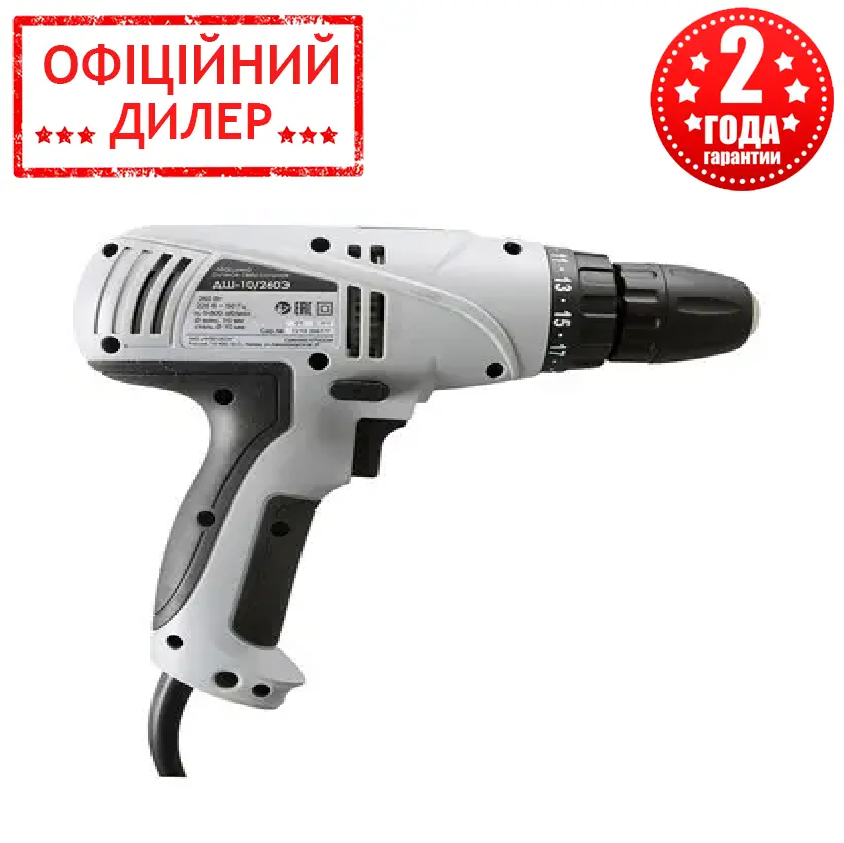 Шуруповерт мережевий Интерскол ДШ-10/260 Е (260 Вт) YLP