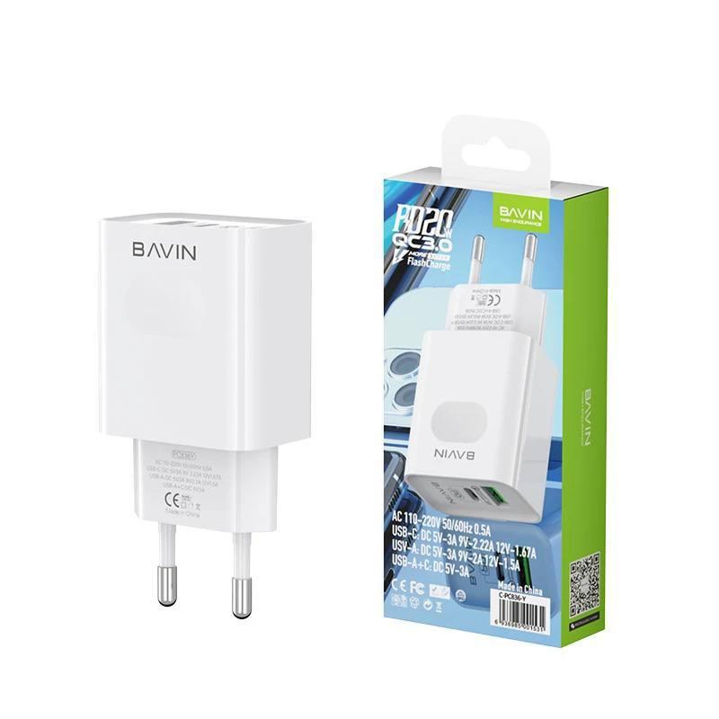 Адаптер для швидкої зарядки BAVIN 20W