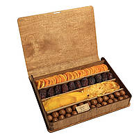 Набор орехов и сухофруктов подарочный в коробке в виде большой деревянной книги №6