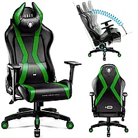 Геймерское кресло Diablo Chairs X-One 2.0 Normal Size черно-зеленое эко-кожа (X-ONECZNIE20G)