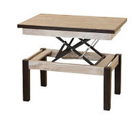 Стіл-трансформер Флай дуб Клондайк журнально обідній із підіймальним механізмом для кухні та вітальні Мікс Меблі