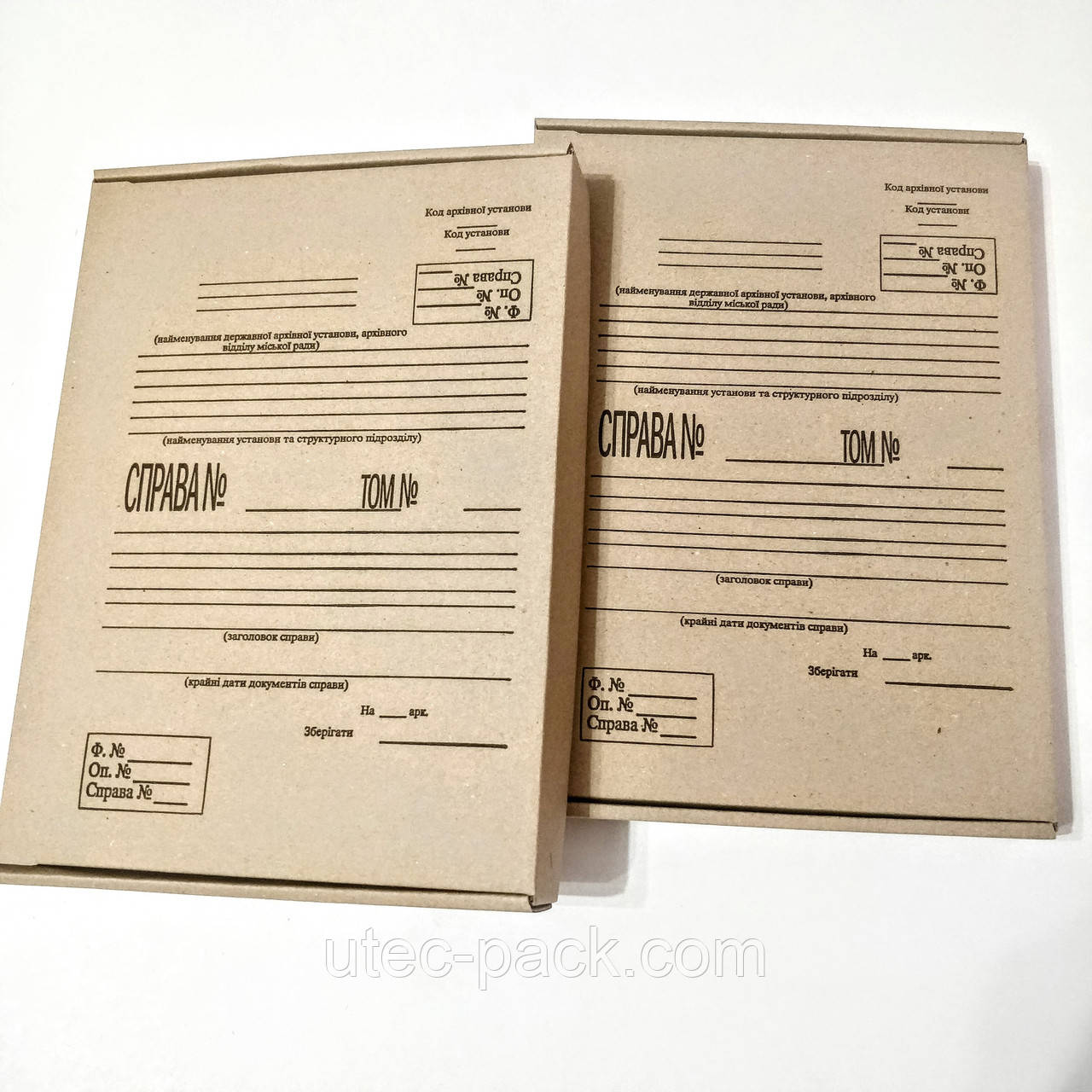 Папка архівна бокс із щільного гофрокартону з титульною сторінкою, формату А4 (323*228мм), корінець 40 мм