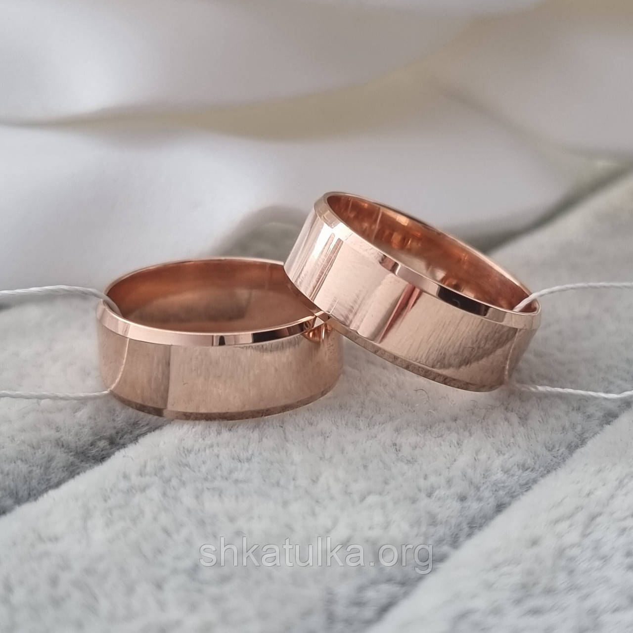 Обручки срібні з позолотою і гравіюванням пара американки, фото 1