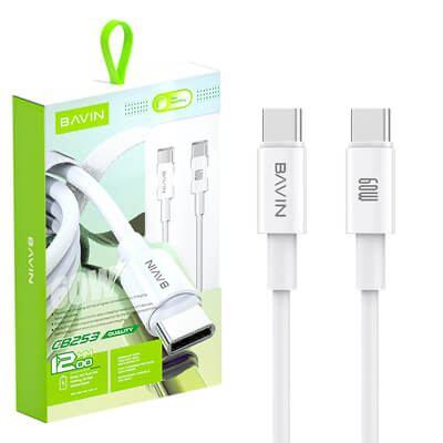 Кабель Fast Charge 60W BAVIN Type C-Type C 1.2m