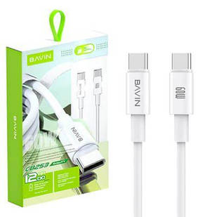 Кабель Fast Charge 60W BAVIN Type C-Type C 1.2m