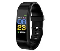 ФІТНЕС БРАСЛЕТ З ВИМІРЮВАННЯМ ПУЛЬСУ І ТИСКУ SMART BAND ID115 PLUS BLACK