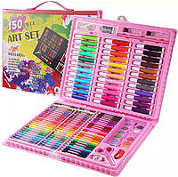 Великий набір Painting Set Pink 150 предметів дитячий для малювання та творчості Mega Art Set EL0227