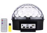 Светодиодный Диско Шар Mp3 led Bluetooth magic ball light + пульт флешка EL0227