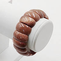 Браслет Авантюрин Золотий Пісок 25 мм на гумці