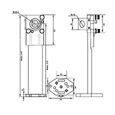 Тримач дзеркала 25 мм MHВ2-25 для лазерного CO2 верстата, кріплення для дзеркала лазера, юстирований майданчик, фото 4