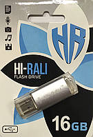 Флеш накопитель Флешка USB 2.0 16Gb Hi-Rali Corsair series Silver, HI-16GB3CORSL, EL0227