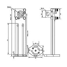 Тримач дзеркала 25 мм MHR1-25 для лазерного CO2 верстата, кріплення для дзеркала лазера, юстирований майданчик, фото 4